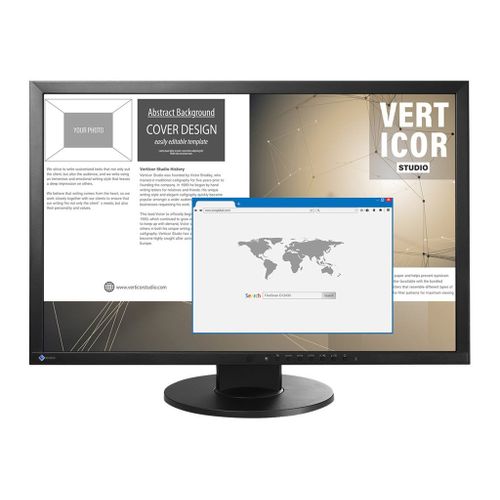 EIZO FlexScan EV2430-BK - Écran LED - 24.1" - 1920 x 1200 Full HD (1080p) @ 60 Hz - IPS - 300 cd/m² - 1000:1 - 14 ms - DVI-D, VGA, DisplayPort - haut-parleurs - noir