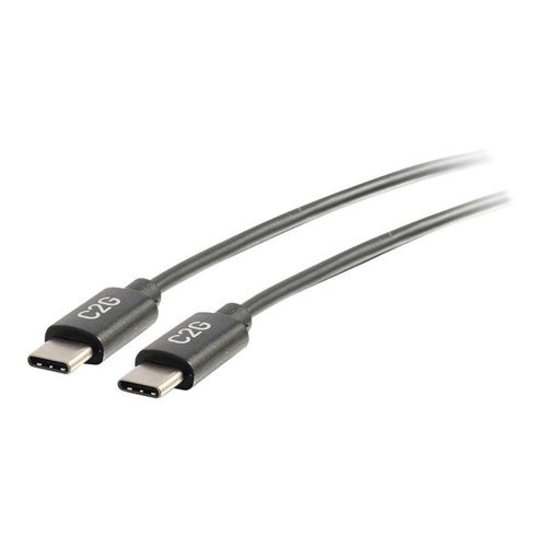 C2G 0.9m (3ft) USB C Cable - USB 2.0 (3A) - M/M USB Type C Cable - Black - Câble USB - 24 pin USB-C (M) pour 24 pin USB-C (M) - USB 2.0 - 3 A - 90 cm - noir