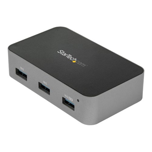 StarTech.com Hub USB Type-C à 4 ports - 10 Gbps - Multiprise avec 4 ports USB-A - Adaptateur d'alimentation inclu (HB31C4AS) - Concentrateur (hub) - 4 x USB 3.1 Gen 2 - de bureau - CA 110/240 V -...