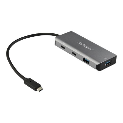 StarTech.com Hub USB-C à 4 ports - 2x USB-A et 2x USB-C - 10 Gbps - Câble hôte de 25 cm (HB31C2A2CB) - Concentrateur (hub) - 2 x USB-C + 2 x USB 3.1 Gen 2 - de bureau - pour P/N: PEXUSB321C