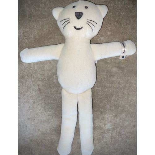 Doudou Chat Bout'chou Monoprix Blanc Peluche Jouet Bébé Comforter Cuddle White Cat