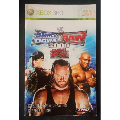 Smackdown Vs Raw 2008 - Notice Officielle - Microsoft Xbox 360