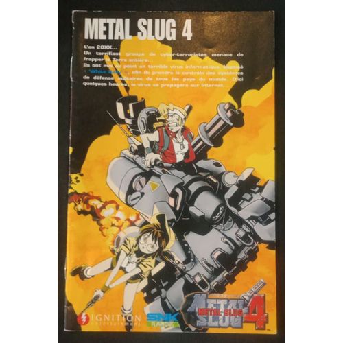 Metal Slug 4 - Notice Officielle - Sony Playstation 2 - Ps2