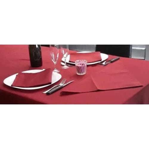 Lot De 3 Serviettes De Table 45x45 Cerise - 7634