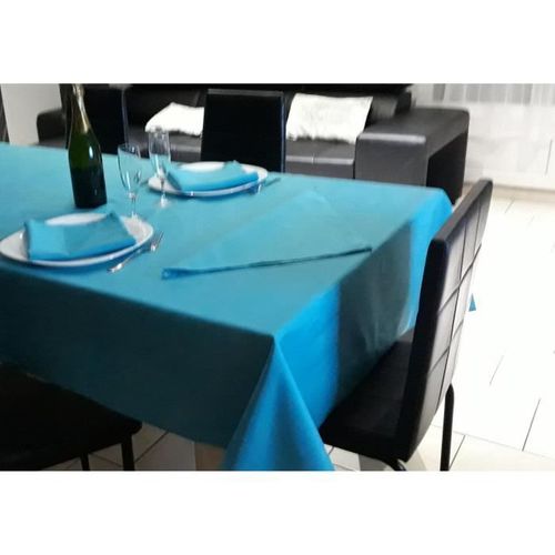 Lot De 3 Serviettes De Table 45x45 Turquoise - 7628