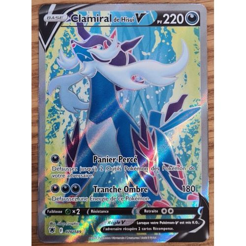 Carte Pokémon Clamiral De Hisui V 176 / 189 Full Art Astres Radieux