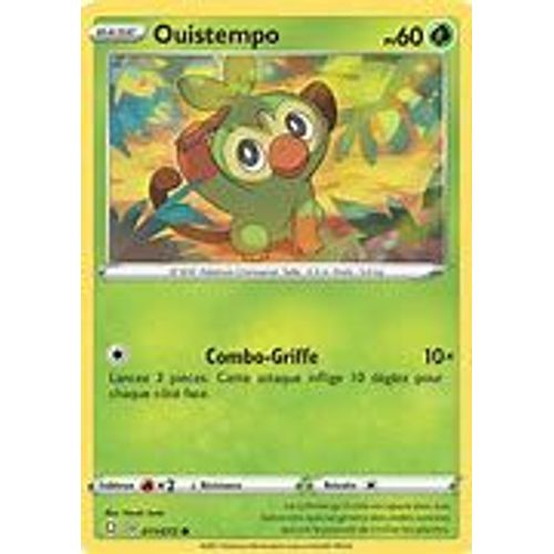 Carte Pokemon Ouistempo 60 Epee Et Bouclier . 011/072 .Combo Griffe . En Tres Bon Etat