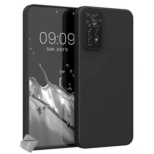 Housse Etui Coque Silicone Gel Fine Pour Xiaomi Redmi Note 11 Pro 4g / 5g + Film Ecran - Noir