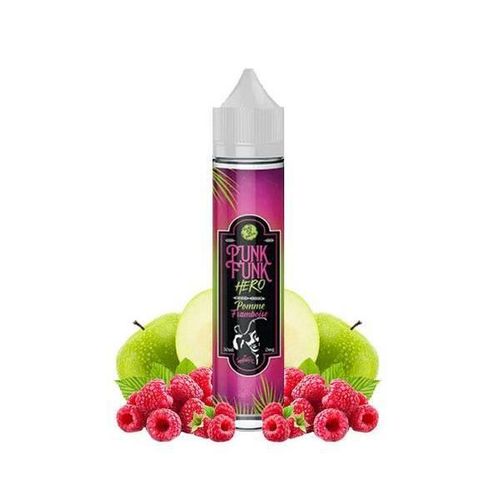 E liquide Pomme Framboise 50ml 0mg - Punk Funk Hero, fruité, pomme, framboise