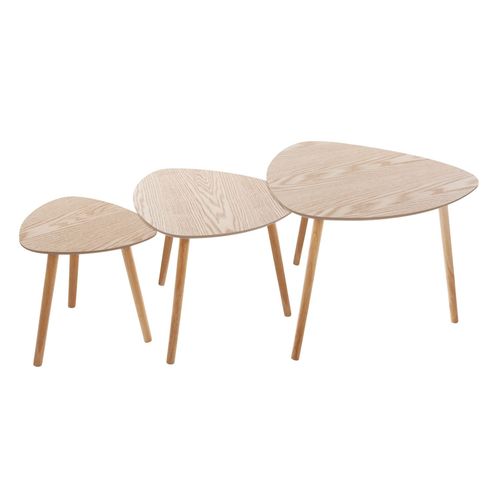 3 Tables D'appoint Bois Mileo - Marron