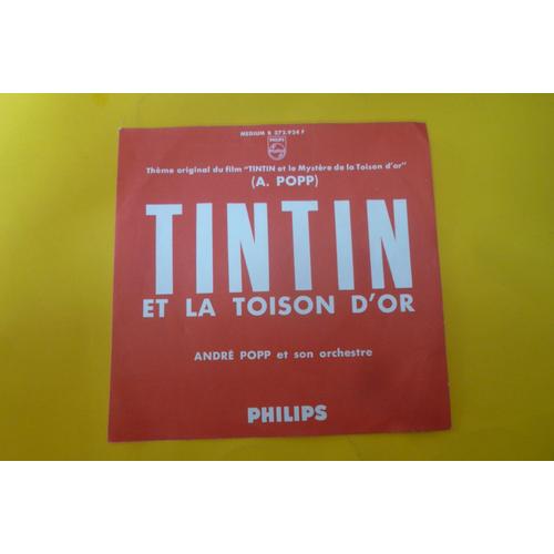 Encart Juke Box ( Sans Disque Et Pochette Plastique ) - Tintin Et La Toison D'or - André Popp Et Son Orchestre - Philips Medium B 372.924 F .