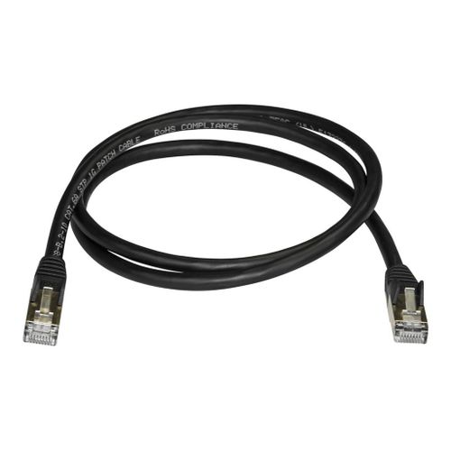 StarTech.com Câble réseau Ethernet RJ45 Cat6 sans crochet - 7m/STP/noir - Cordon de raccordement - RJ-45 (M) pour RJ-45 (M) - 7 m - STP - CAT 6a - moulé, sans crochet - noir