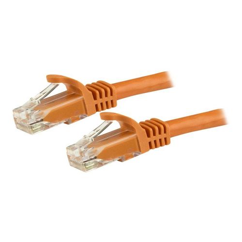 StarTech.com Cordon de raccordement UTP CAT6 (1,5m) sans crochet - Orange - Cordon de raccordement - RJ-45 (M) pour RJ-45 (M) - 1.5 m - UTP - CAT 6 - sans crochet - orange