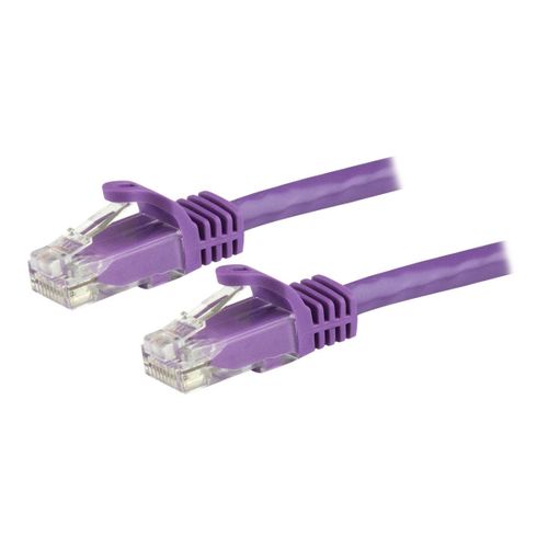 StarTech.com Cordon de raccordement UTP CAT6 (1,5m) sans crochet - Violet - Cordon de raccordement - RJ-45 (M) pour RJ-45 (M) - 1.5 m - UTP - CAT 6 - sans crochet - violet