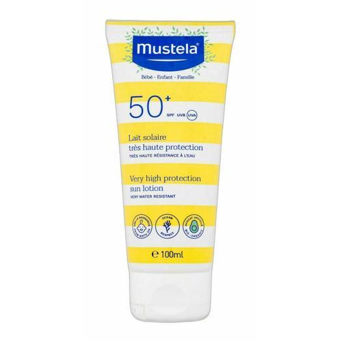 100ml Mustela Bébé Family Lotion Solaire Très Haute Protection Spf50+, Crème Solaire Pour Le Corps