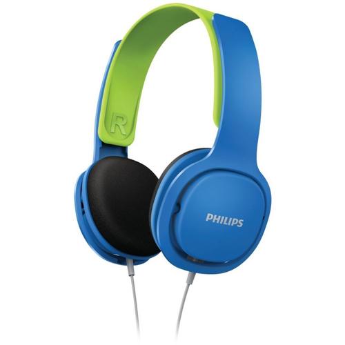 Philips Kids SHK2000BL - Écouteurs - sur-oreille - filaire - jack 3,5mm - isolation acoustique - bleu, vert