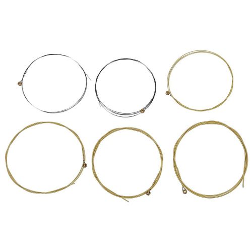 Set 6 Metal Strings For Acoustic Guitar 1 Meter 1m New