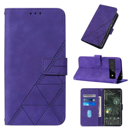 Coque Google Pixel 6 Pro, Etui Pour Google Pixel 6 Pro,Etui En Cuir Pu Premium Housse Pour Google Pixel 6 Pro,Violet