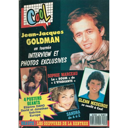 Cool 46 1988 Goldman/Helene Rolles/Sandra Cretu/Debut De Soiree/Sophie Marceau/Lindon/Herbert Leonard/Kim Wilde/Sabrina/Daho/Europe/David Et Jonathan/Starmania