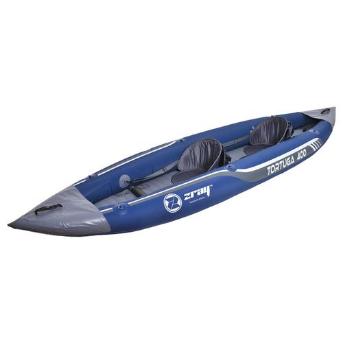 Zray - Kayak Gonflable Tortuga - 2 Places - Type Cano? Rigide pour Explorer - Pagaies, Sac de Transport, Pompe ? Pied et Si?ges Gonflables 2 Personnes - Id?al pour P?che et Excursion - Bleu