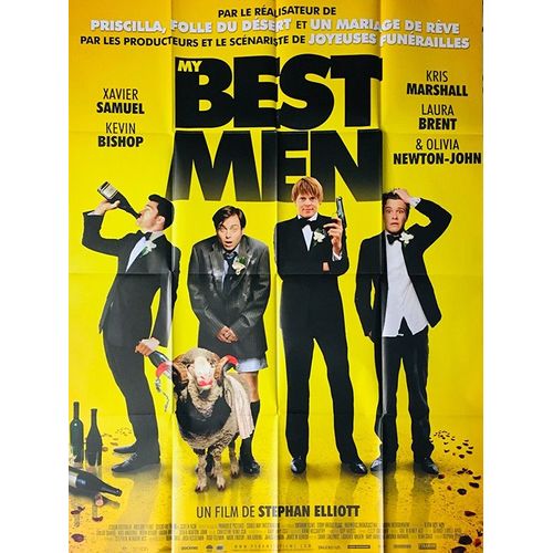 My Best Men (A Few Best Men) -Véritable Affiche De Cinéma Pliée - Format 120x160 Cm - De Stephan Elliott Avec Xavier Samuel, Kris Marshall, Kevin Bishop, Olivia Newton-John, Laura Brent  -2012