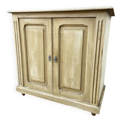 Petit Meuble Alsacien Rustique Vers 1900 Sapin Peint Buffet Meuble Mtier Art Populaire Enfilade Beige