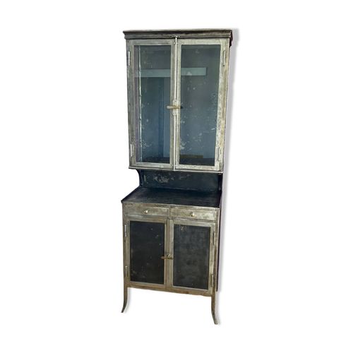 Buffet Vitrine En Mtal Vintage Argent