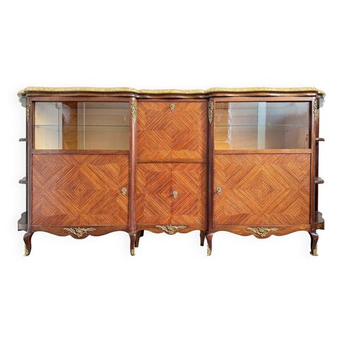 Buffet Vitrine De Style Louis Xv Bois