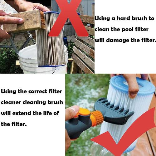 Nettoyeur de cartouche filtrante Jet Cleaner Brosse Spa Nettoyage de  piscine Débris et filtre à saleté pour enlever l'outil de nettoyage des  débris (bleu)