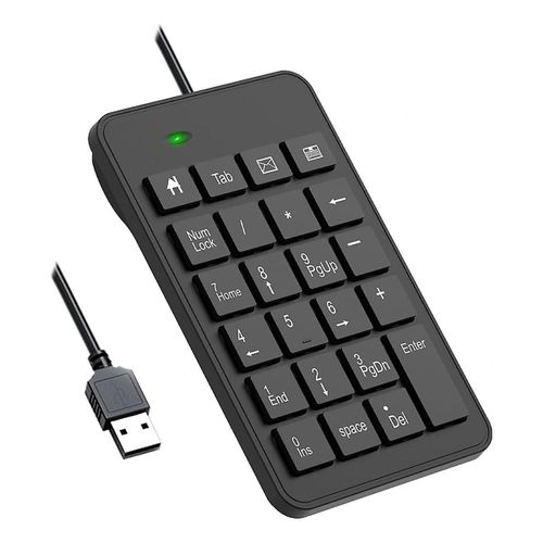 Wired Number Pad, USB 23 Key Numeric Keypad Financial Accounting Keyboard Office Accessories for La