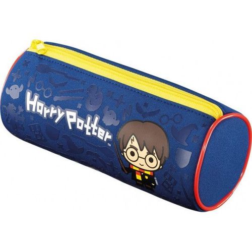 Trousse - Ronde - Harry Potter - Bleu - 20 X 7,5 Cm