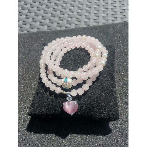 Bracelet Multitours Quartz Rose