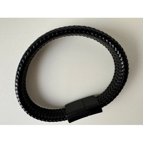 Bracelet Noir Magnétique Hommes Mature Stable Et Élégant-Taille 20cm