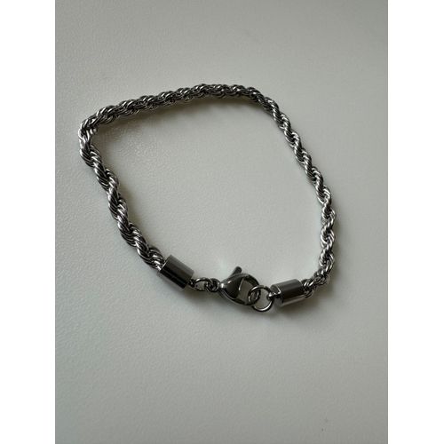 Bracelet Chaîne Corde Torsadée- Acier Inoxydable