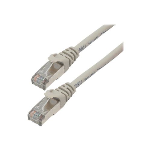 MCL Samar - Cordon de raccordement - RJ-45 (M) pour RJ-45 (M) - 3 m - paire torsadée écrantée (F/UTP) - CAT 6 - moulé, sans crochet, bloqué - gris