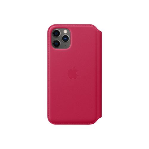 Apple Folio - Étui À Rabat Pour Téléphone Portable - Cuir - Framboise - Pour Iphone 11 Pro