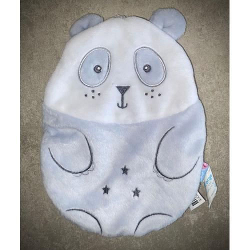 Doudou Panda Sucre D'orge Plat Ovale Peluche Jouet Bebe Naissance