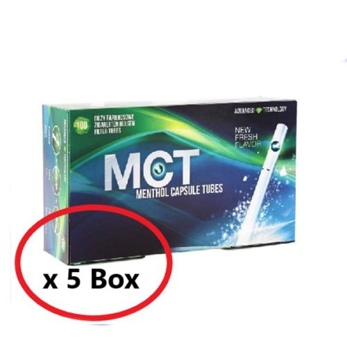 Lot de 5 boite de 100 tubes à cigarette menthol - MCT