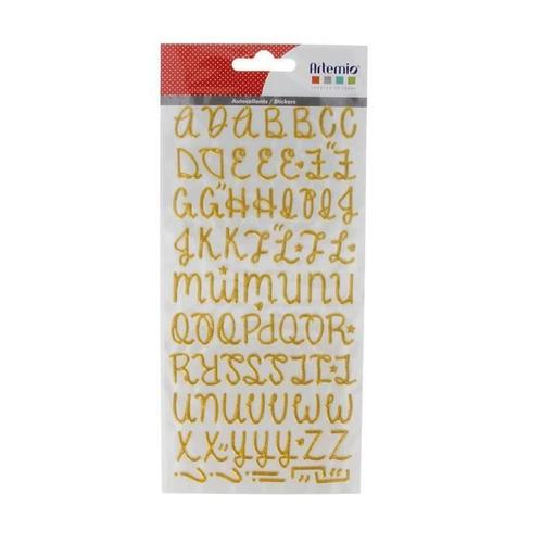 Artemio - Stickers Alphabet Doré À Paillettes