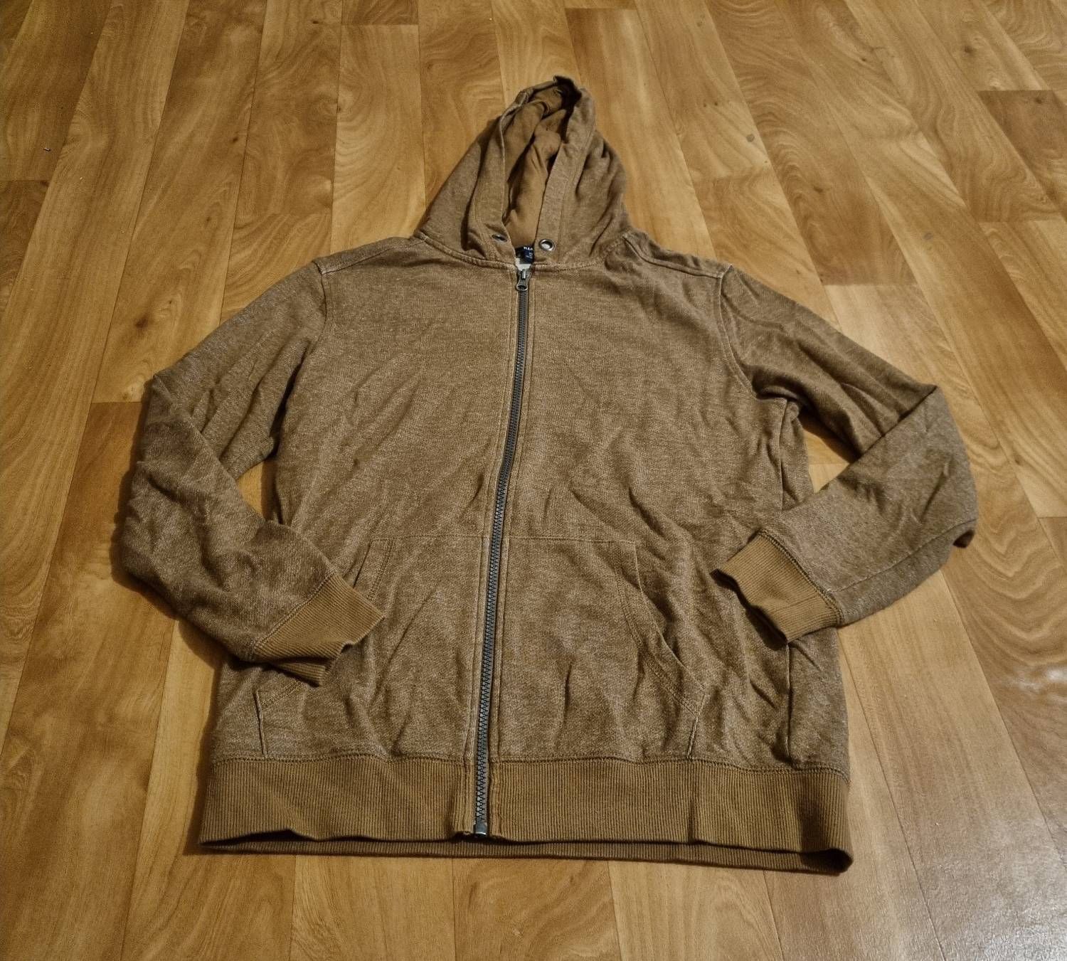 Sweat Zippé Kiabi Avec Capuche Marron Taille 14ans Xs 