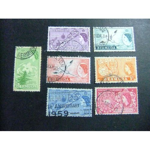 50 Bermudes 1953 / Reine Elizabeth Ii Et Vues Diverses / Yvert 135 +138 +141 - 143 +146 Fu