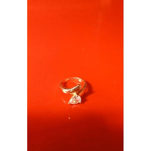 Bague Plaqué Or Et Zirconium