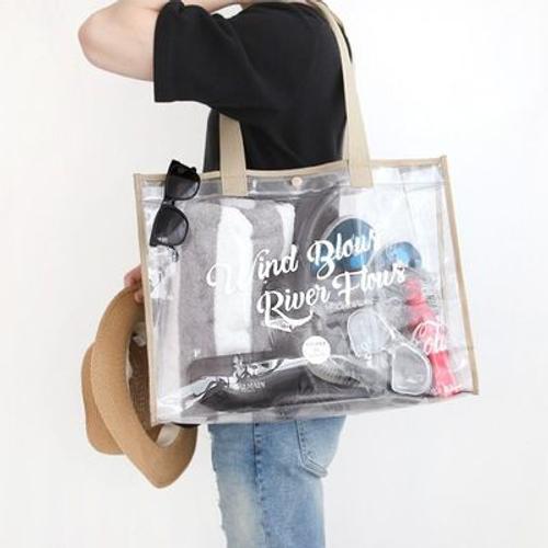 Sac transparent de outlet plage