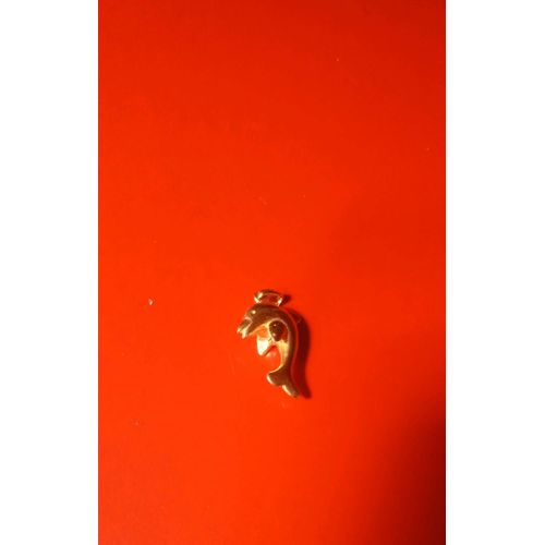 Pendentif Dauphin Plaque Or