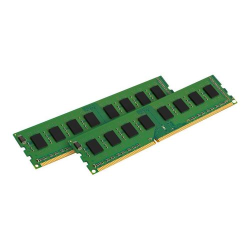 Kingston ValueRAM - DDR3 - kit - 16 Go: 2 x 8 Go - DIMM 240 broches - 1600 MT/s / PC3-12800 - CL11 - 1.5 V - mémoire sans tampon - non ECC