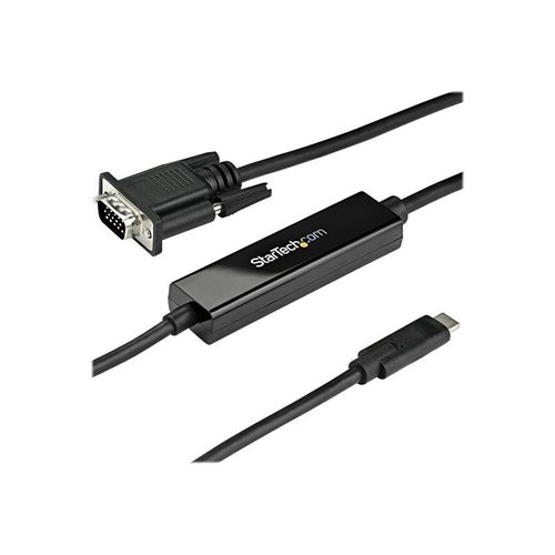 StarTech.com Câble adaptateur USB-C vers VGA de 1 m - 1920 x 1200 - Adaptateur vidéo externe - USB-C - VGA - pour P/N: TB4CDOCK