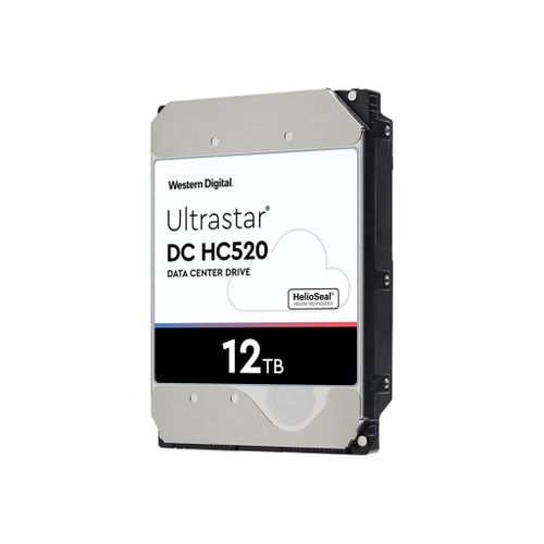 WD Ultrastar DC HC520 HUH721212ALE600 - Disque dur - 12 To - interne - 3.5" - SATA 6Gb/s - 7200 tours/min - mémoire tampon : 256 Mo