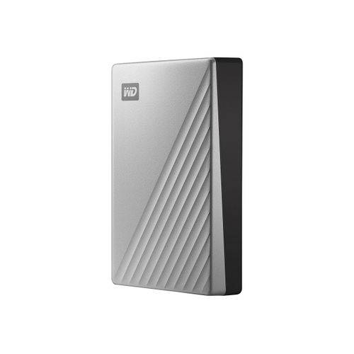 WD My Passport Ultra for Mac WDBPMV0040BSL - Disque dur - chiffré - 4 To - externe (portable) - USB 3.0 (USB-C connecteur) - AES 256 bits - argent