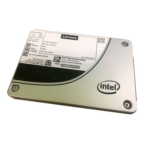 Intel S4510 Entry - SSD - 480 Go - interne - 3.5" - SATA 6Gb/s - pour ThinkSystem ST50 7Y48, 7Y49