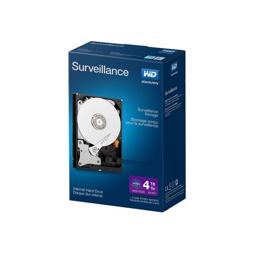 WD Surveillance WDBGKN0060HNC - Disque dur - 6 To - interne - 3.5" - SATA 6Gb/s - mémoire tampon : 64 Mo